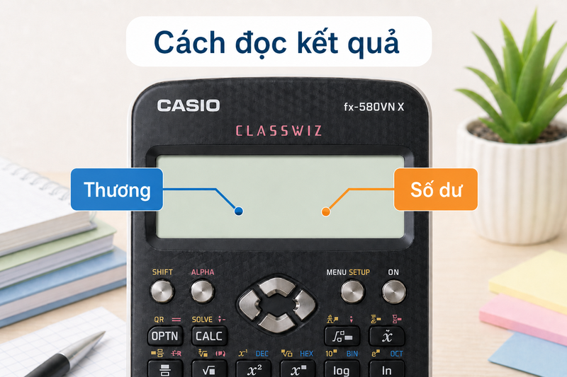 cách tìm số dư trên máy tính Casio 580 ảnh 7