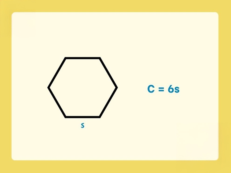 Cách tính chu vi hình lục giác đều