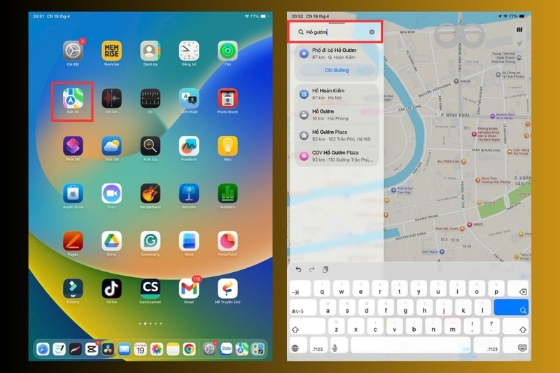 Cách xem bản đồ trên iPad cơ bản