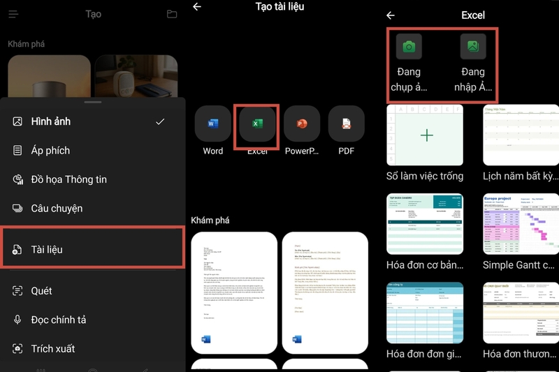 Cách xuất dữ liệu từ ảnh vào trang tính Excel trên Android (2)