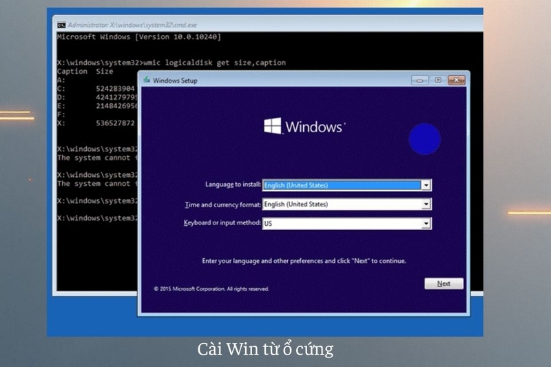 Cài Win từ ổ cứng