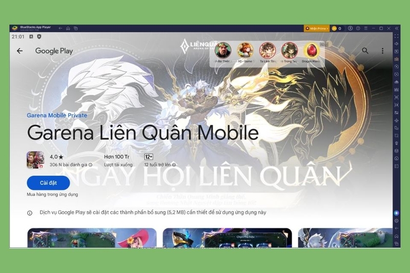 Cài đặt Garena Liên quân Mobile trên BlueStacks