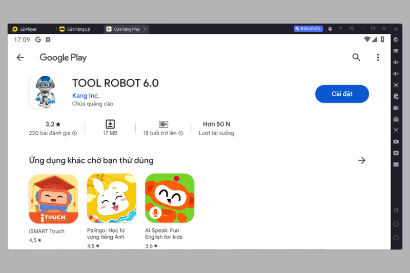 Cài đặt TOOL ROBOT 6.0