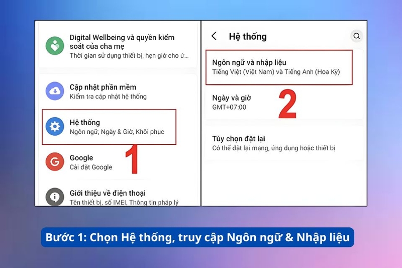 Cài đặt trên điện thoại Android 1