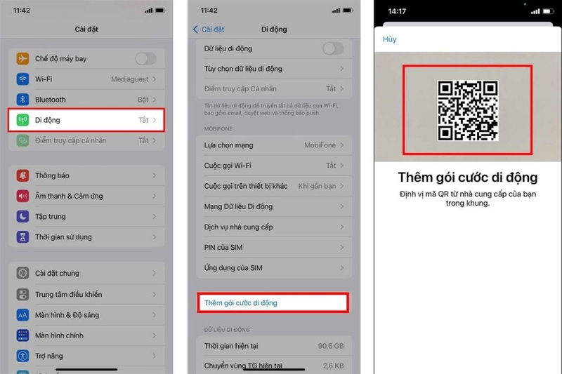 Cài eSIM bằng cách nhập thủ công 1