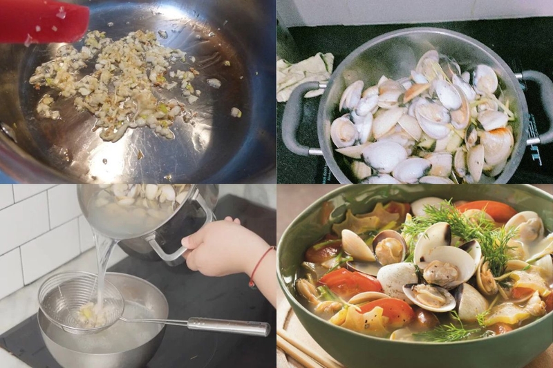 canh nghêu thì là 2