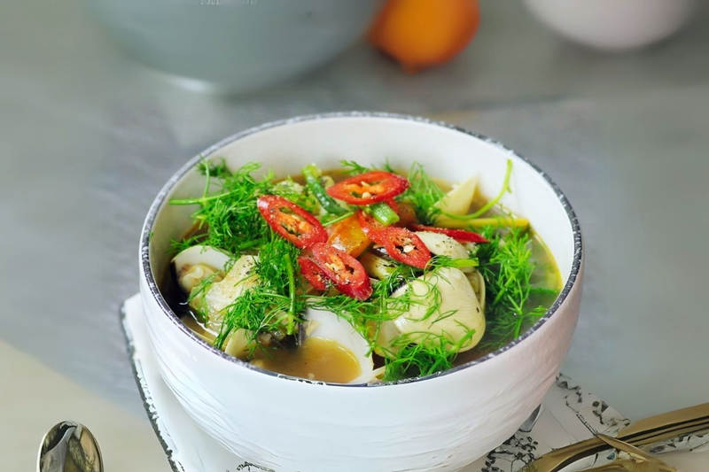 canh nghêu thì là 6