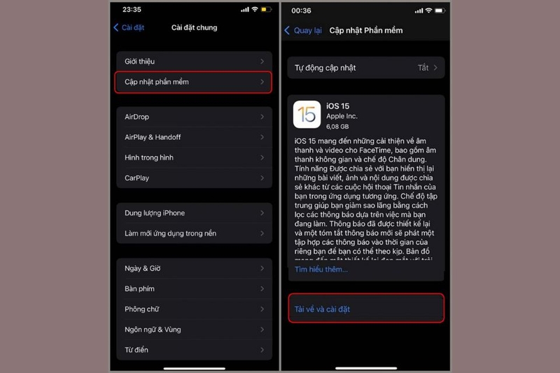 Cập nhật hệ điều hành iOS mới nhất