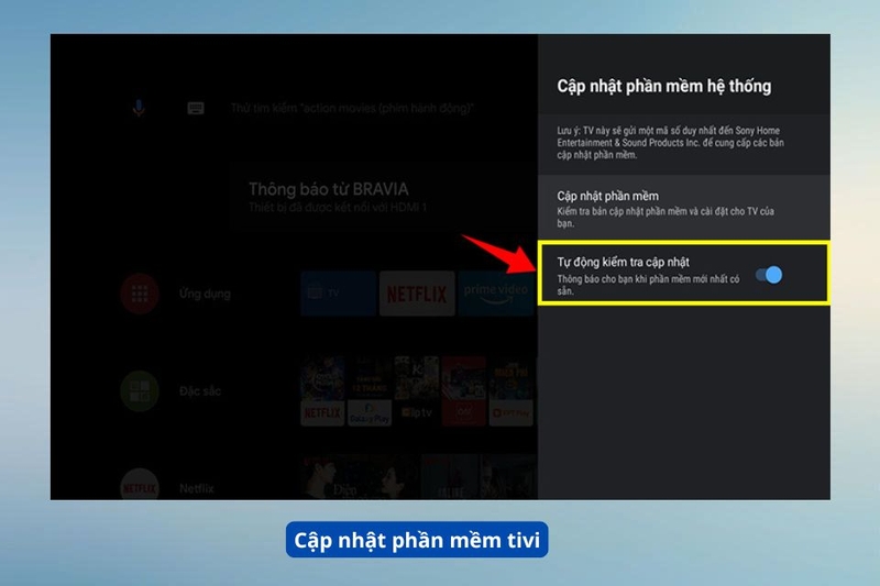 Cập nhật phần mềm tivi