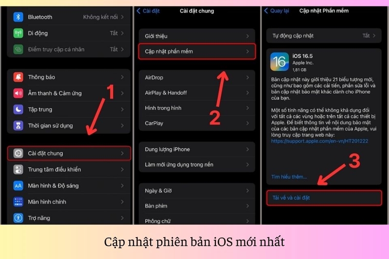 Cập nhật phiên bản iOS mới nhất