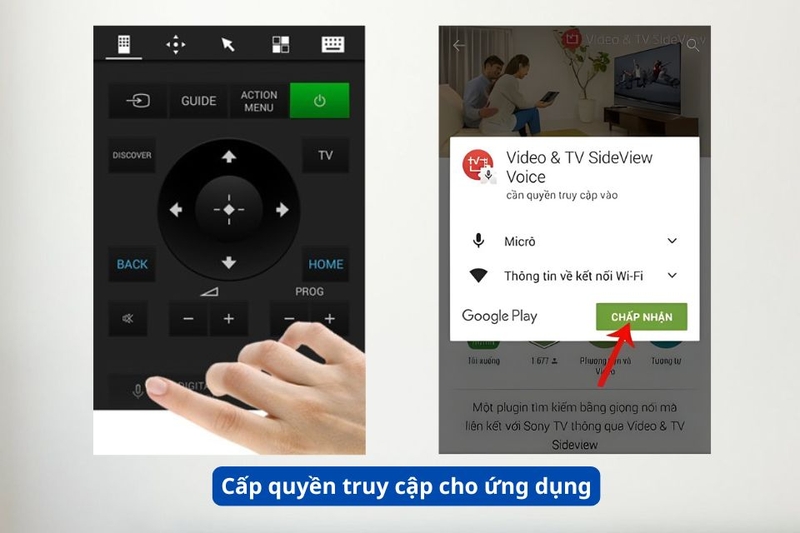 Cấp quyền truy cập cho ứng dụng