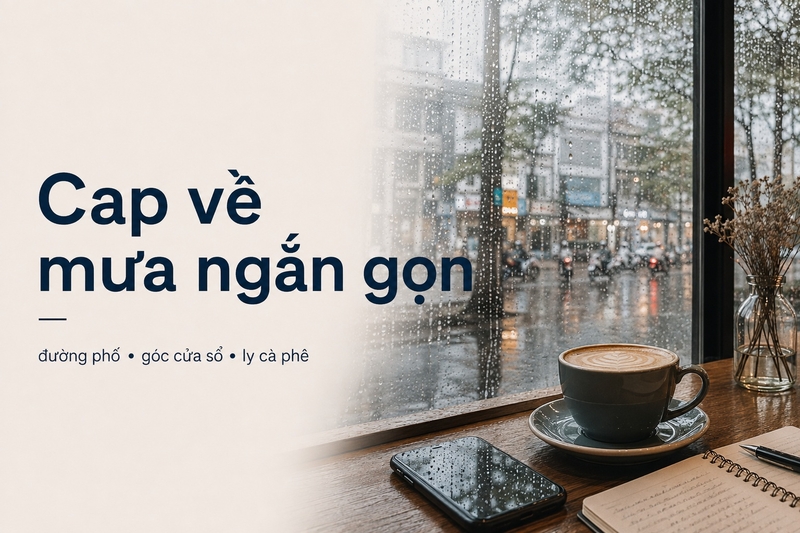 Cap về mưa ngắn gọn