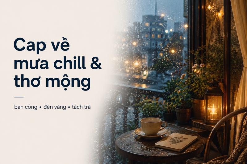 Cap về mưa chill & thơ mộng
