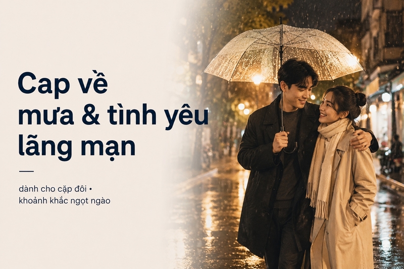 Cap về mưa & tình yêu lãng mạn
