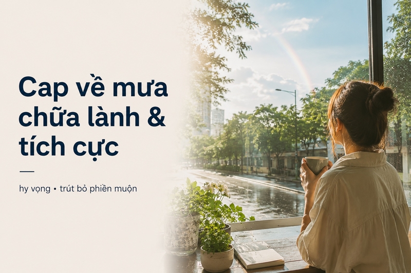 Cap về mưa chữa lành & tích cực