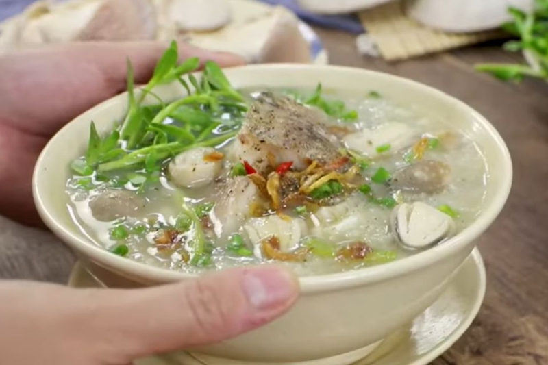 Thành phẩm cháo cá lóc Miền Tây