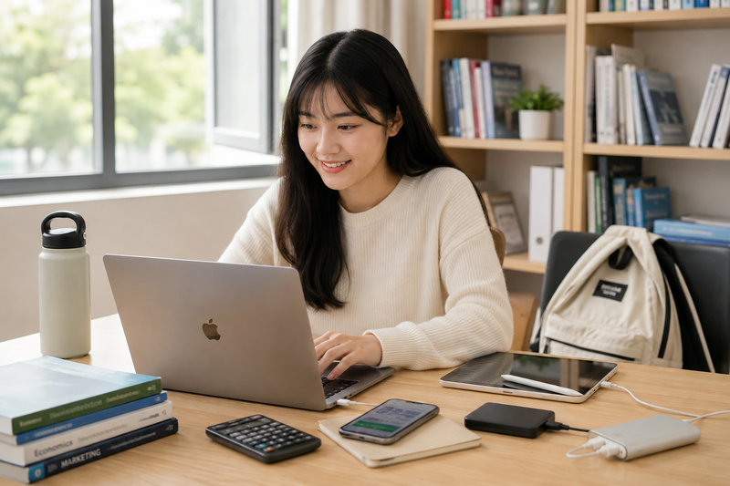 Laptop và thiết bị công nghệ phục vụ học tập