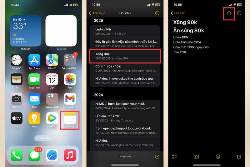 Chia sẻ dưới dạng liên kết iCloud 1