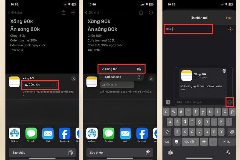 Chia sẻ dưới dạng liên kết iCloud 2