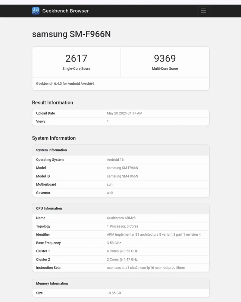 Samsung Galaxy Z Fold 7 dùng chip gì - 02