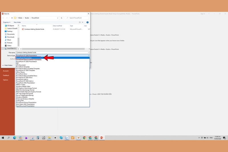 Chọn PowerPoint Presentation