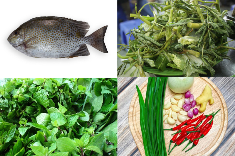 Chuẩn bị nguyên liệu nấu lẩu cá dìa