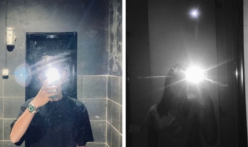 Chụp ảnh trước gương đèn flash ảnh 4