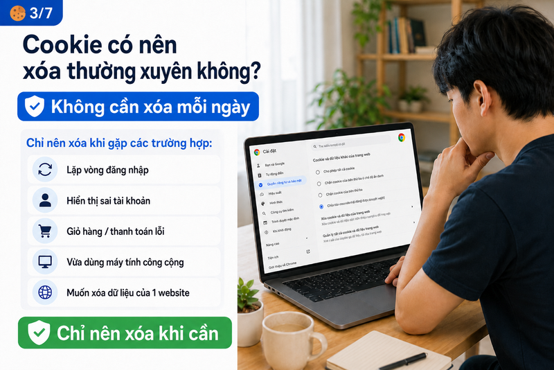 Có nên xóa cookie thường xuyên Thời điểm thích hợp để xóa cookie