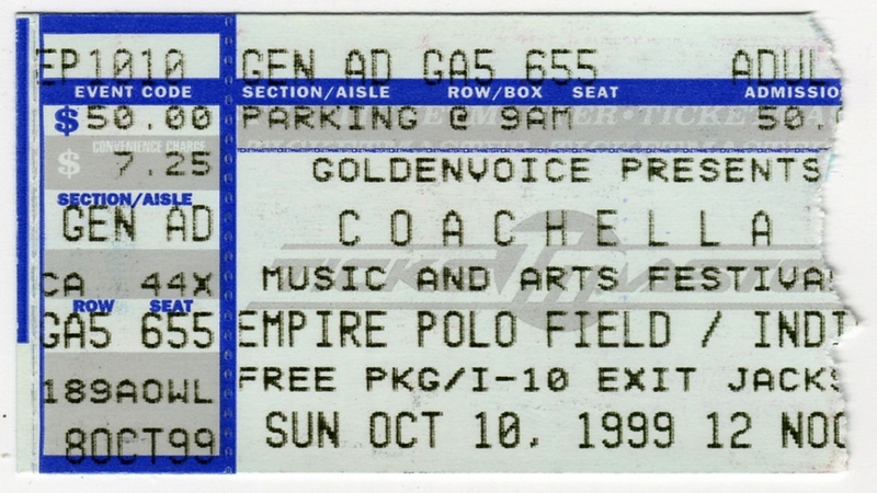 Vé Coachella đầu tiên năm 1999