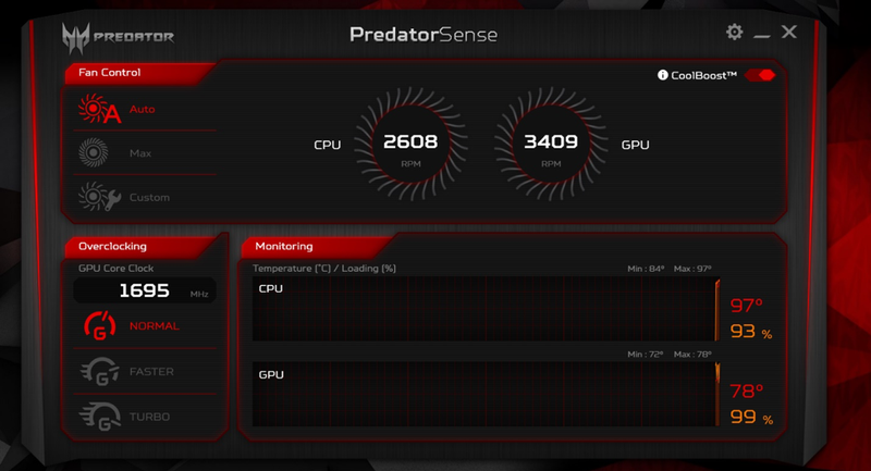 Trên PredatorSense