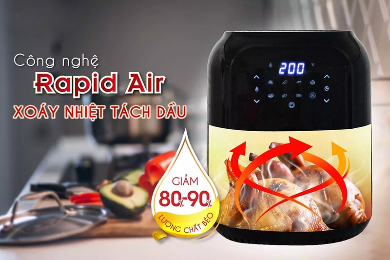 Công nghệ Rapid Air – Giảm thiểu dầu mỡ đến 80%