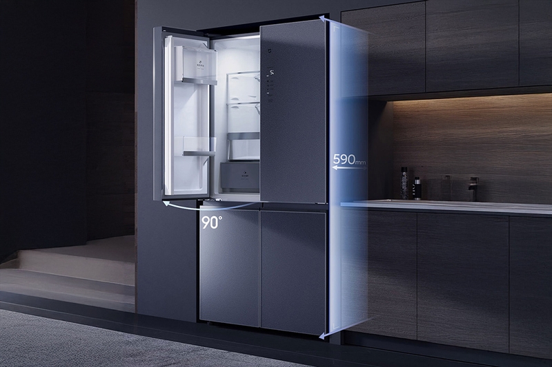 Kết cấu 4 cánh – Hơi lạnh ít thất thoát khi mở