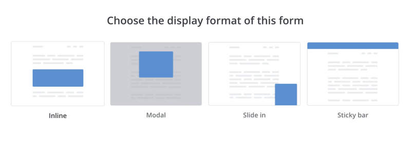 Chọn cách hiển thị form trên website