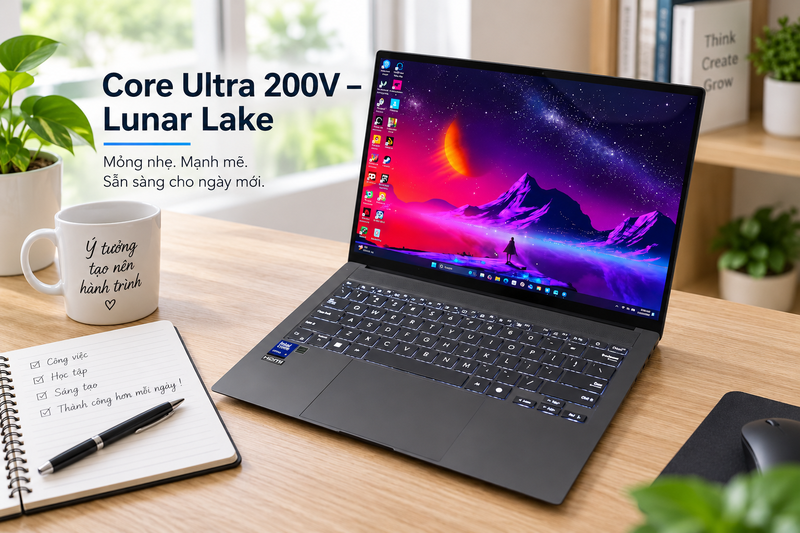 Dòng Core Ultra 200 V tên mã Lunar Lake cho máy tính mỏng nhẹ