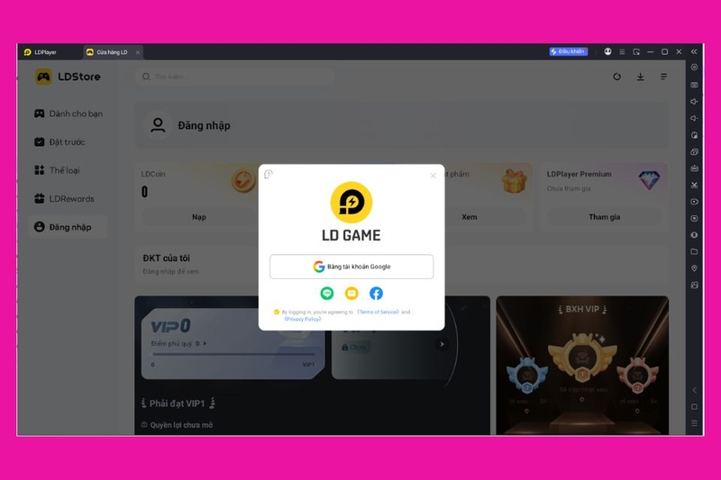 Đăng nhập Google Play