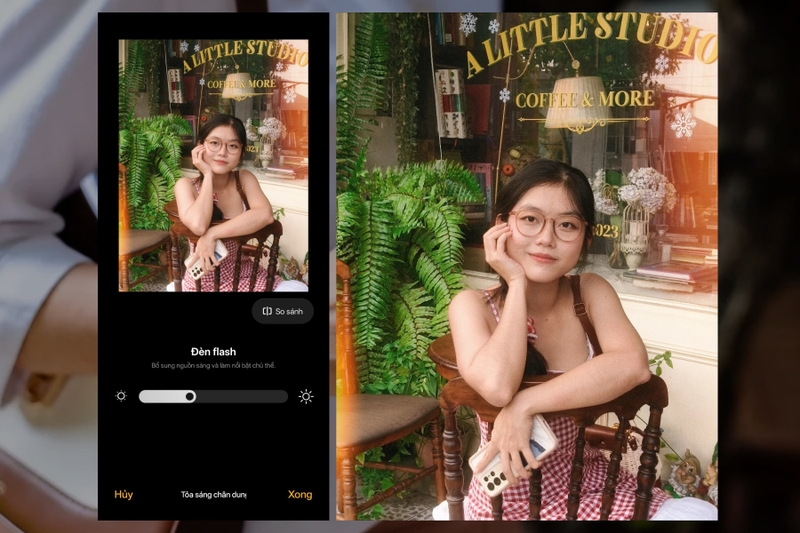 AI Portrait Glow cho phép điều chỉnh ánh sáng trên ảnh chân dung