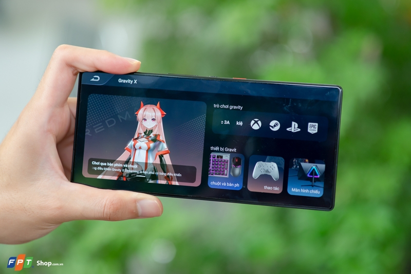 Chỉ cần gạt công tắc vật lý, máy sẽ chuyển sang chế độ gaming với giao diện riêng
