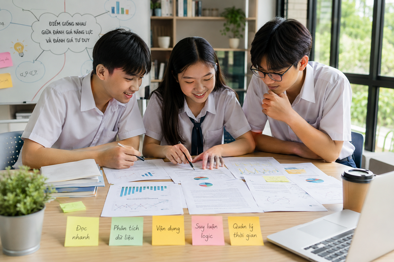 Điểm giống nhau giữa đánh giá năng lực và đánh giá tư duy