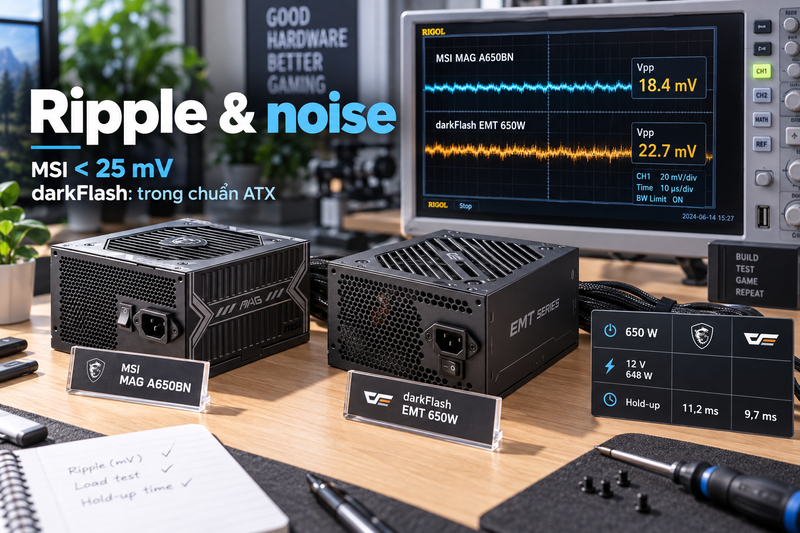 Kiểm soát độ nhiễu điện áp ripple and noise