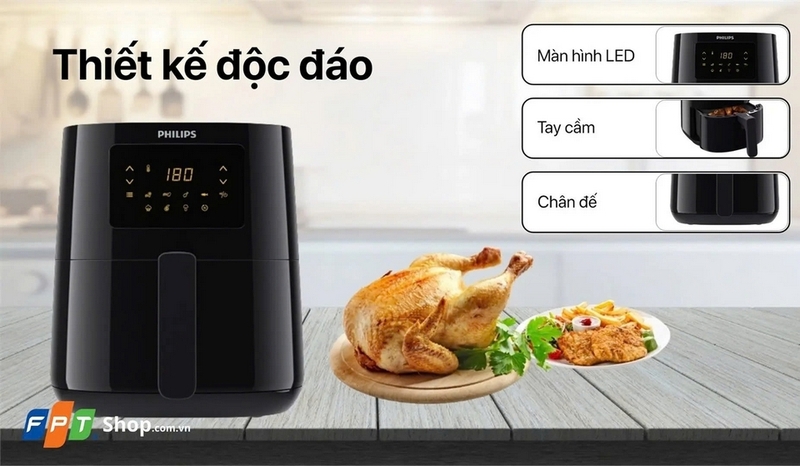 Đ&aacute;nh gi&aacute; nồi chi&ecirc;n kh&ocirc;ng dầu Philips ảnh 6