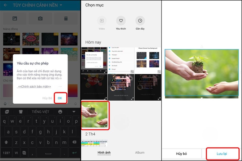 Đặt ảnh nền bàn phím bằng GO Keyboard 3