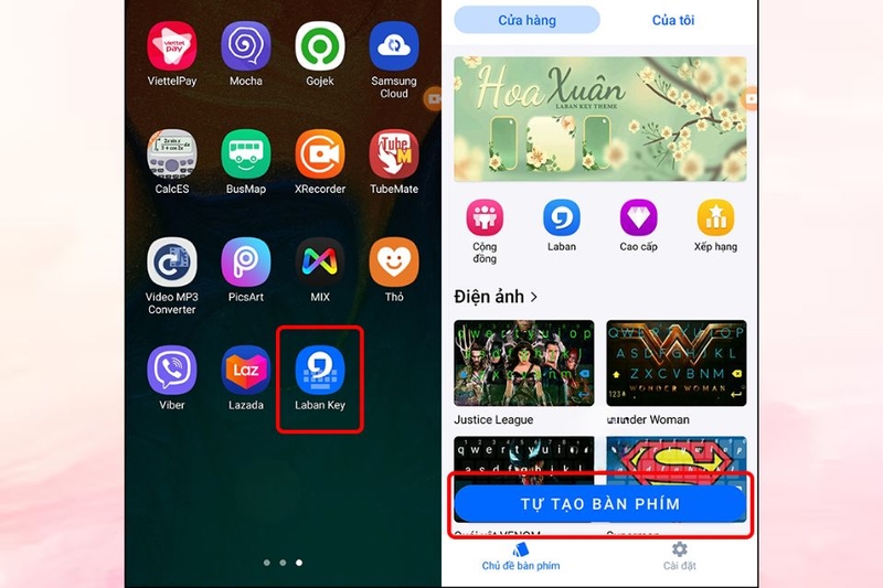 Đặt ảnh nền bàn phím bằng LaBan Key Android 1