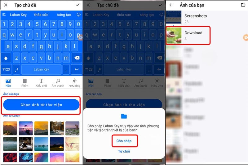 Đặt ảnh nền bàn phím bằng LaBan Key Android 2