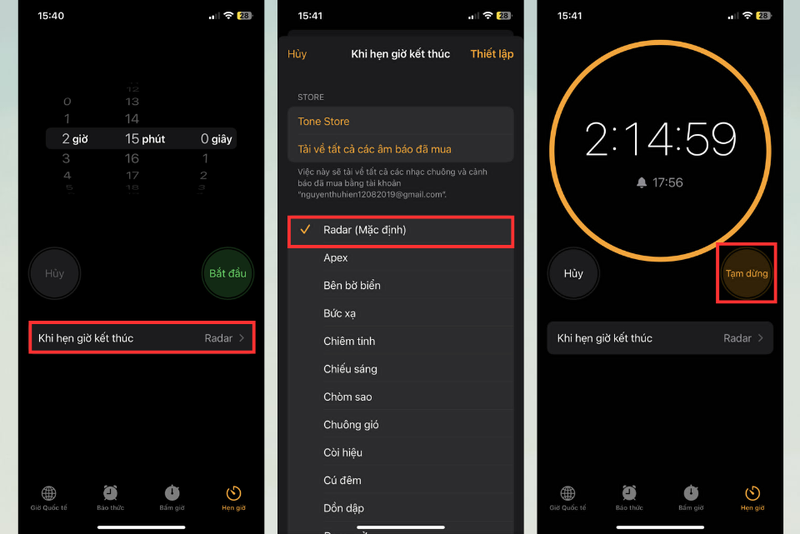 Đặt hẹn giờ trong Đồng hồ trên iPhone 2