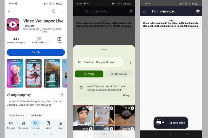 Đặt video làm hình nền điện thoại Android bằng app