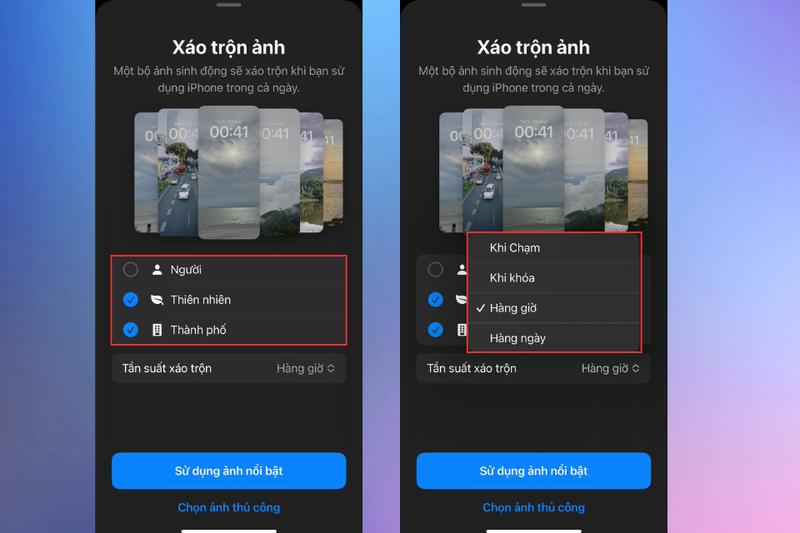Tự động thay đổi hình nền Photo Shuffle 2