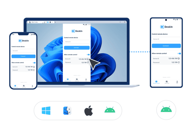 DeskIn là một ứng dụng điều khiển máy tính từ xa