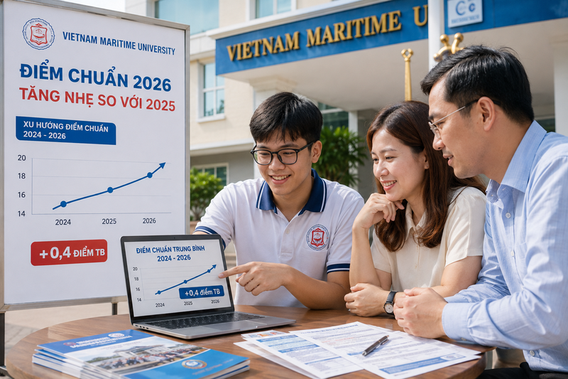 Điểm chuẩn Đại học Hàng hải 2026 tăng hay giảm