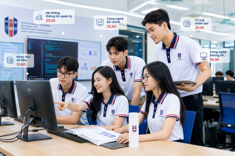 Điểm chuẩn nhóm công nghệ tại HUB 2026 ra sao