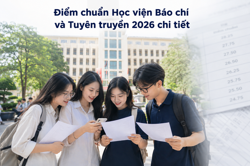 Điểm chuẩn Học viện Báo chí và Tuyên truyền 2026 chi tiết